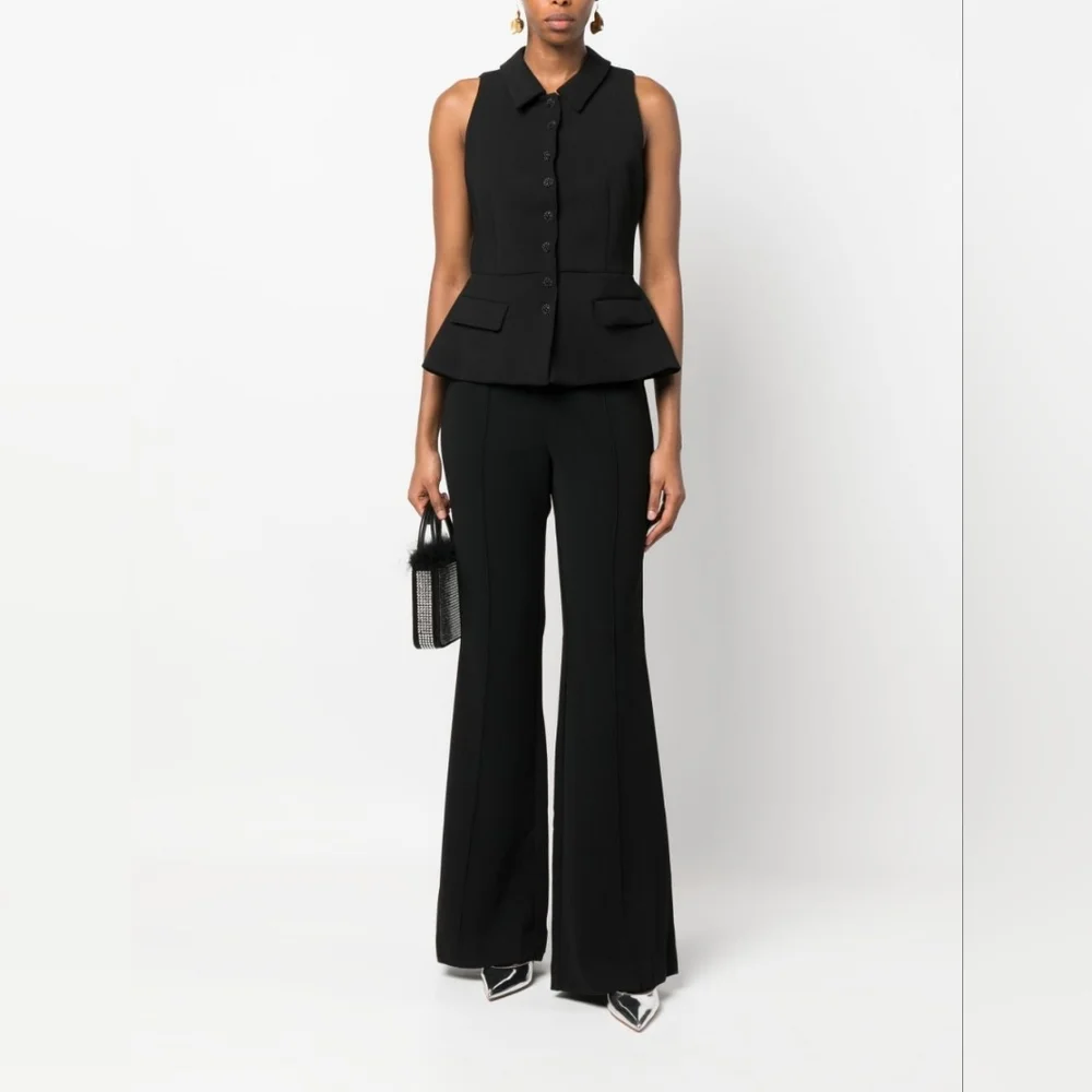 Self-Portrait Tailored Jumpsuit in Black - Picture 3 of 13